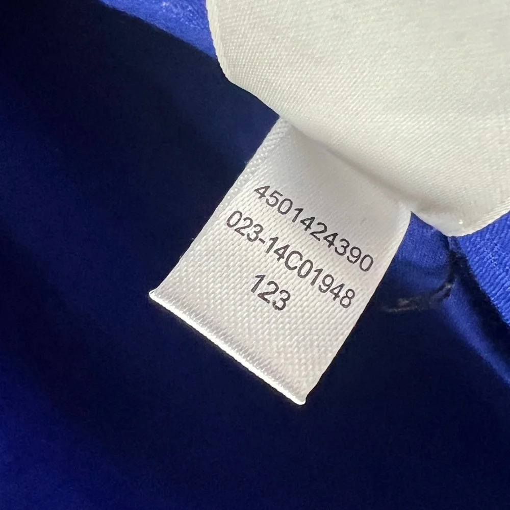 Chico's Artisan Jacquard Blocked Pattern Black/Blue Jacket Size Medium EUC - Picture 7 of 7